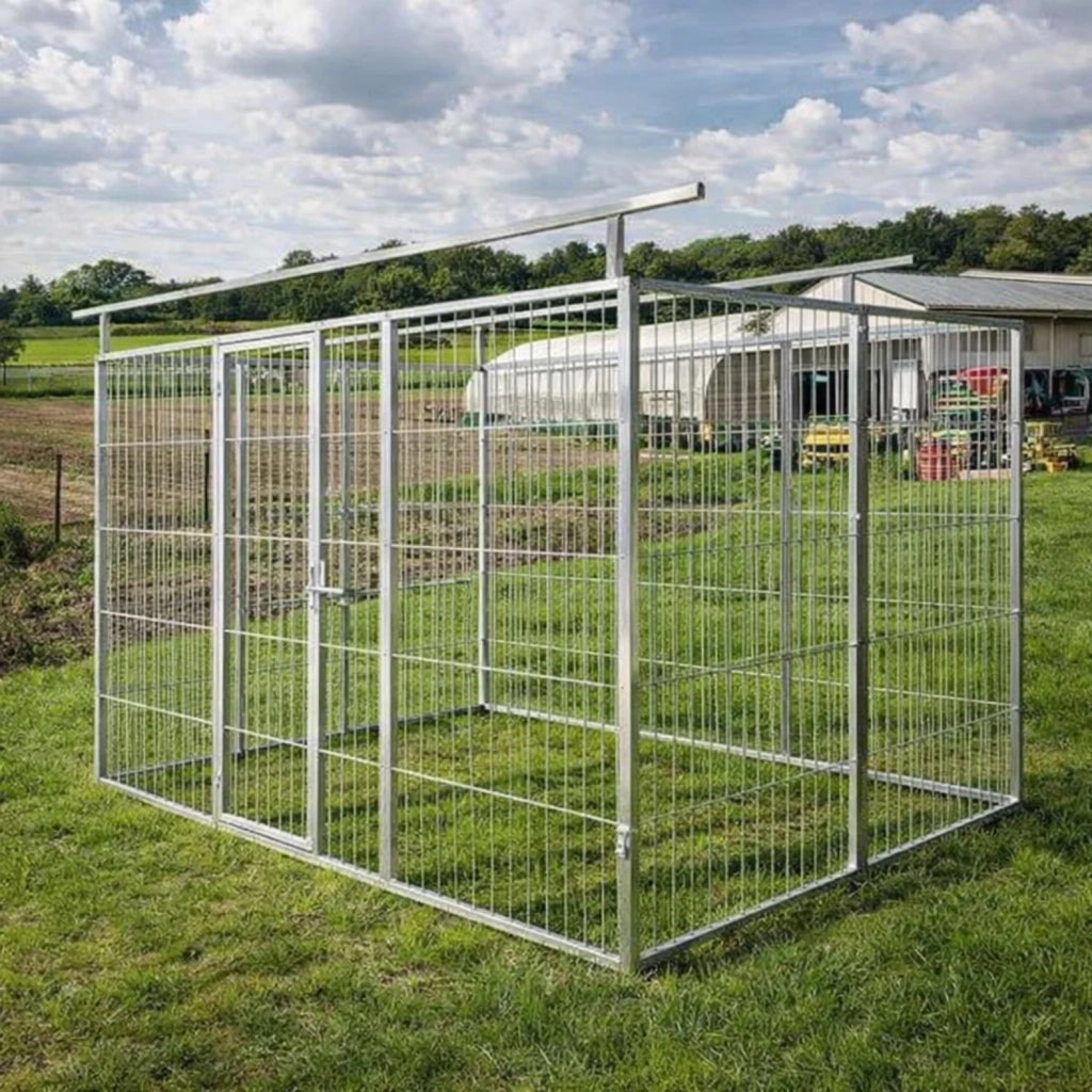 Box per cani in rete predisposto alla copertura zincato a caldo da 300x200x altezza 180 cm