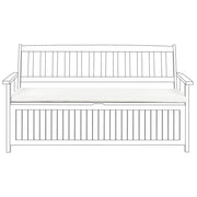 Cuscino per panca da giardino bianco sporco resistenti ai raggi UV giardino balcone terrazza esterno