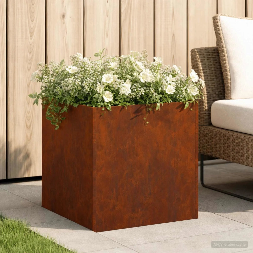 Vaso da giardino Ruggine 35 x 35 x 35 cm Acciaio Corten 8004964