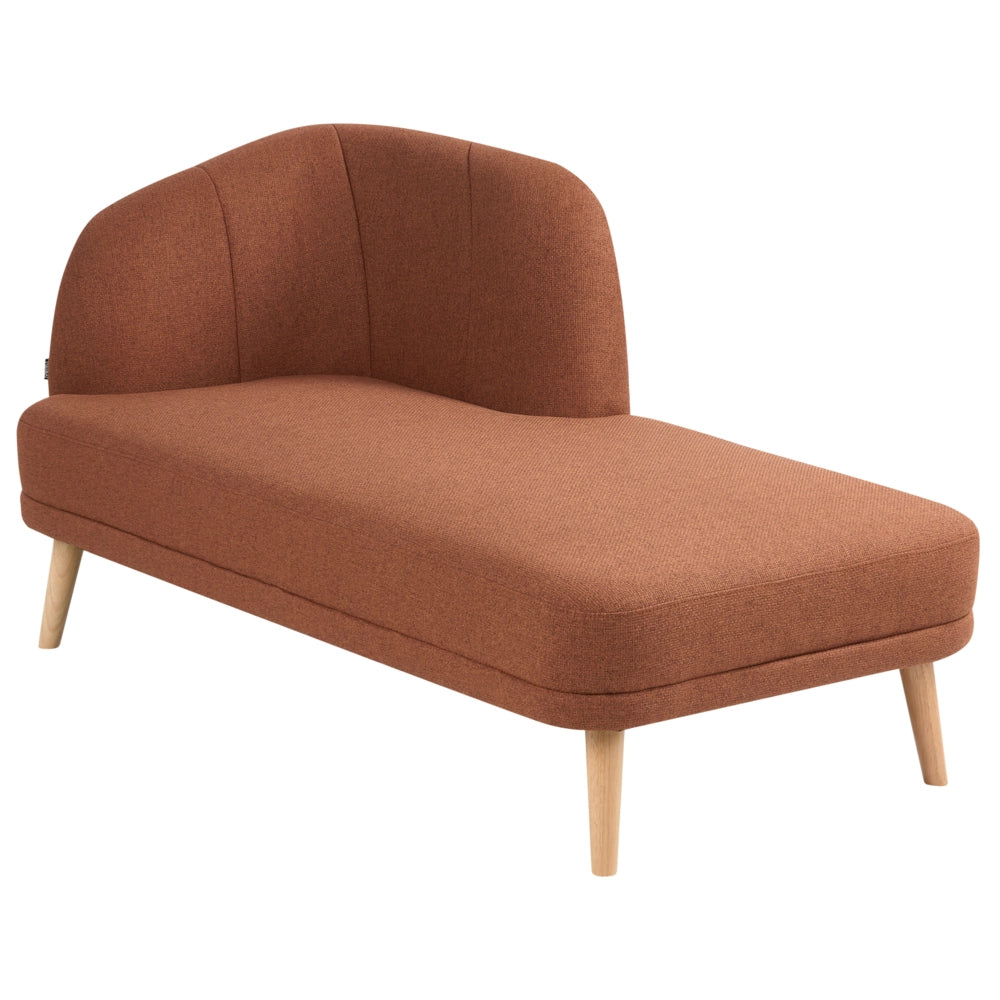 Chaise longue  a sinistra Tessuto poliestere marrone dorato Mobili da soggiorno tradizionali