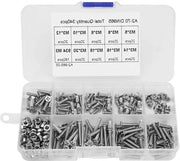 Set di Viti e Noci a Testa Piana Phillips 340 pz Viti in Acciaio Inossidabile Noci Assortimento
