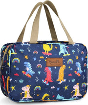 Borsa di Cosmetici con Grande Capacità con Chiusura a Fermo - Organizzatore di Trucco Portatile per Donne - Sacchetto di Spugna Idrorepellente da Appendere.