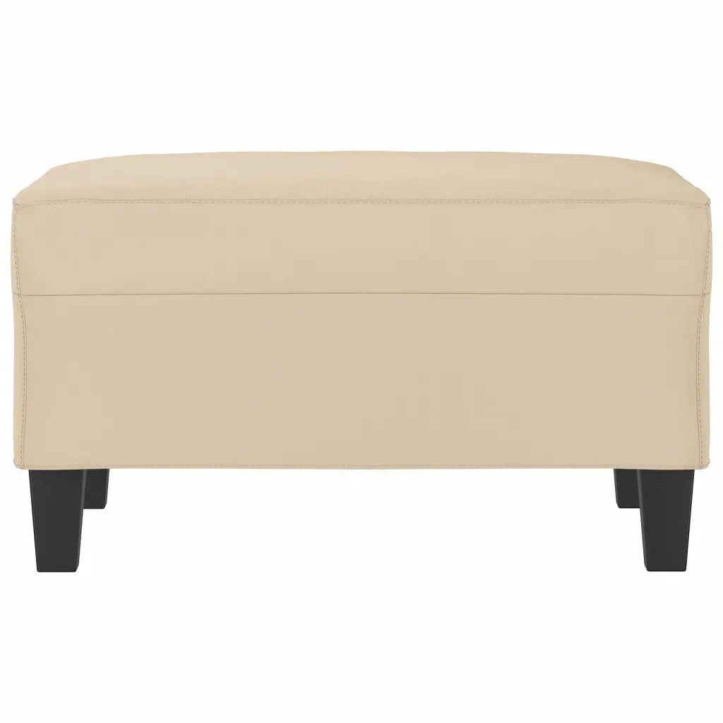 Poggiapiedi Crema 70x55x41 cm in Tessuto Microfibra 349365