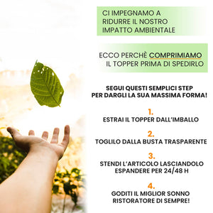 Topper Matrimoniale Trapuntato 800 gr/mq con Fascia Coprimaterasso Morfeo Bianco