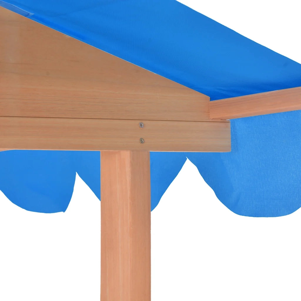 Casetta dei Giochi con Sabbiera in Legno di Abete Blu UV50 CFW8871946