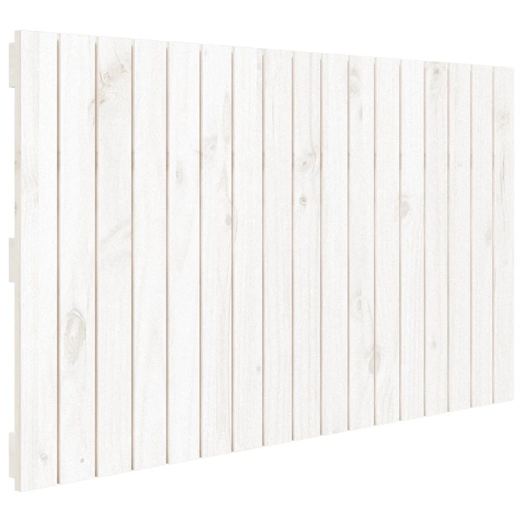 Testiera da Parete Bianca 108x3x60 cm in Legno Massello di Pino cod mxl 52744