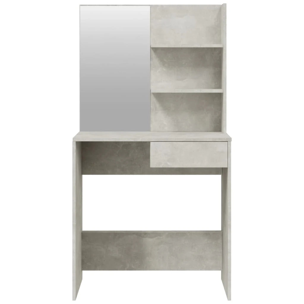 Set da toeletta dal design contemporaneo 74,5 x 40 x 141 cm grigio cemento 02_0006293