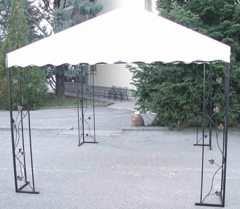GAZEBO IN FERRO BATTUTO BACCO MT.3X3 GAZEBI ARREDO GIARDINO ESTERNO