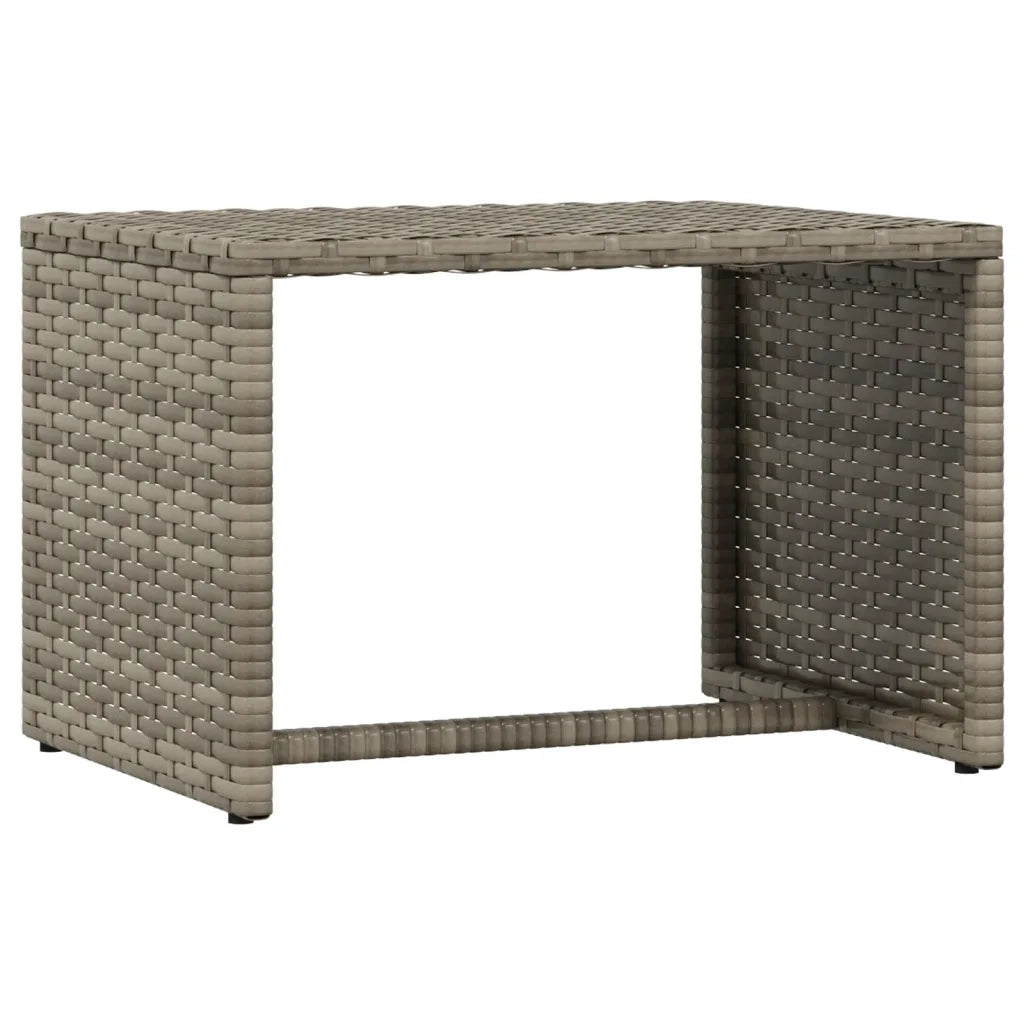 Lettino Prendisole | Sdraio da giardino | Lettino da sole 1 pz con Tavolino Grigio in Polyrattan