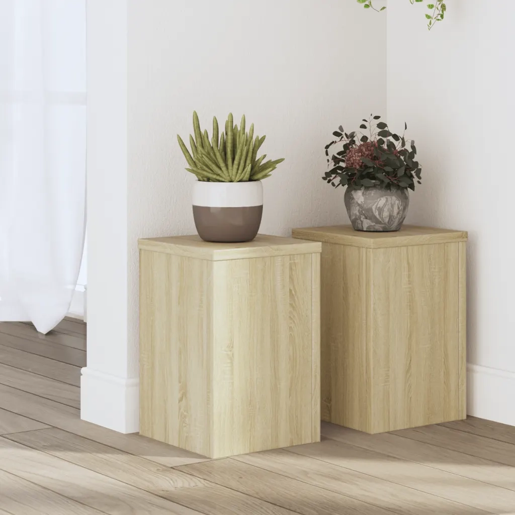 Supporti per Piante 2 pz Rovere 20x20x30 cm in Multistrato 852899