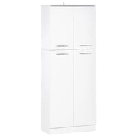 Mobile Dispensa Multiuso 59x31x155 cm in Legno Truciolare Bianco
