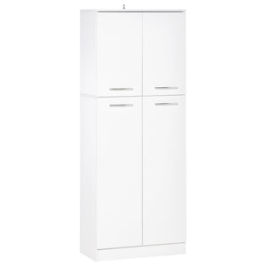 Mobile Dispensa Multiuso 59x31x155 cm in Legno Truciolare Bianco
