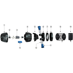 CW-160 Pompa di movimento con controller per acquari 1700-20000l/h 60W Generatore onde