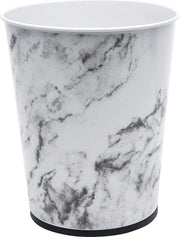 Bacetto da 5 litri in acciaio inossidabile con finitura marmorea, ideale per bagno, camera da letto, ufficio e piccole stanze.