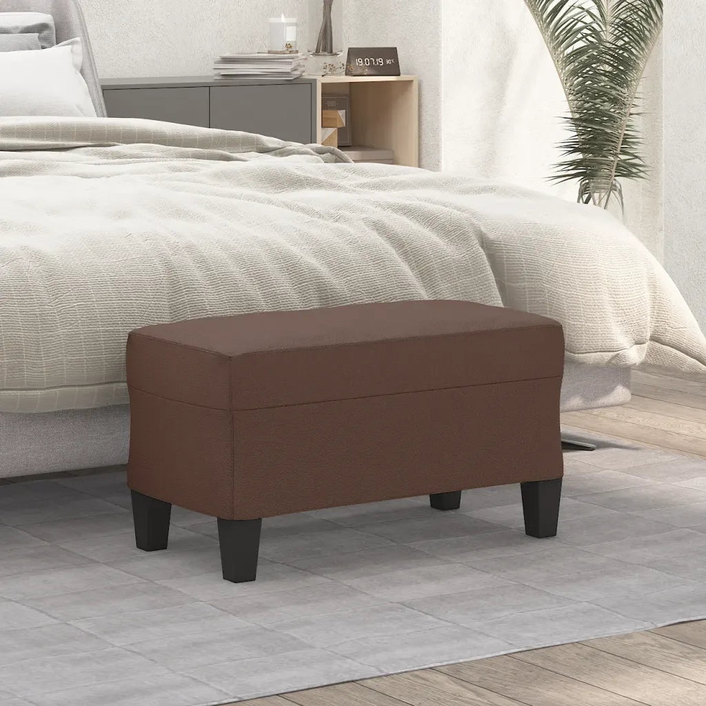 Panca Marrone 70x35x41 cm in Similpelle CFW9079758