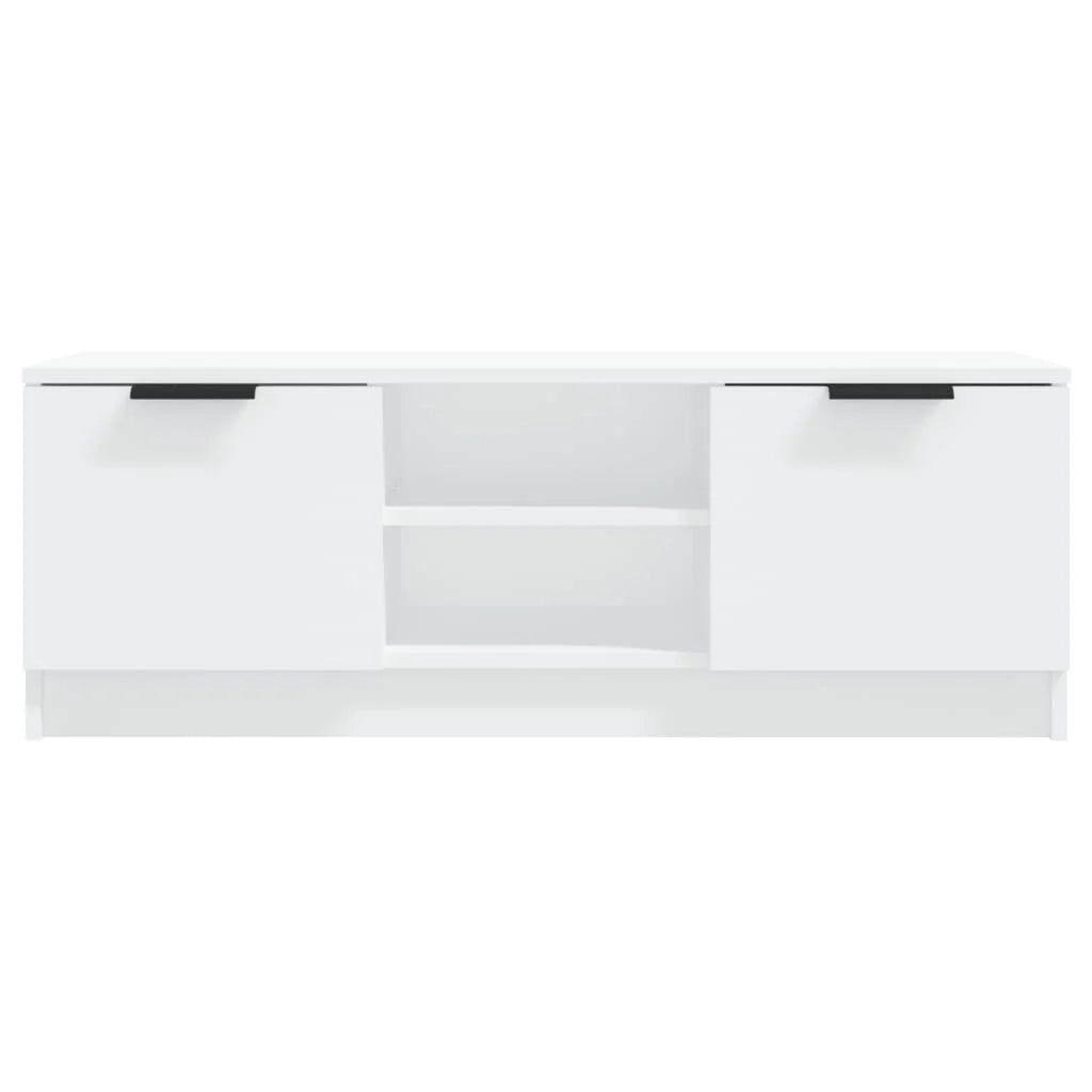Mobile TV multimediale mensola TV credenza mobile TV sala da pranzo soggiorno camera da letto 102 x 35 x 36,5 cm legno ingegnerizzato bianco 02_0025563