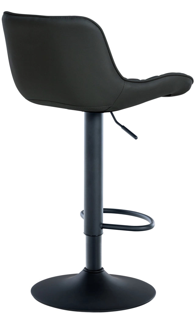 Set di 2 Sgabello da bar Minosa nero,Finta pelle