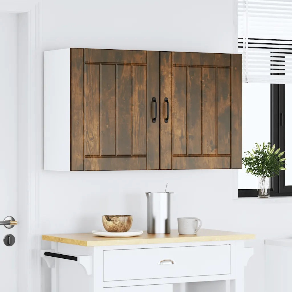 Pensili da cucina 2 pz finitura Lucca in rovere affumicato in Legno Multistrato 853808