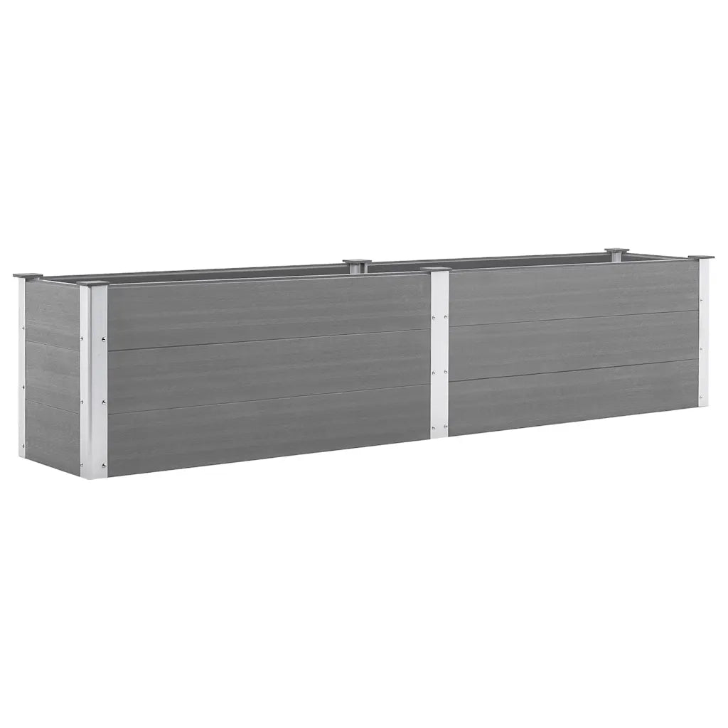 Letto Rialzato da Giardino 250x50x54 cm in WPC Grigio cod mxl 66814