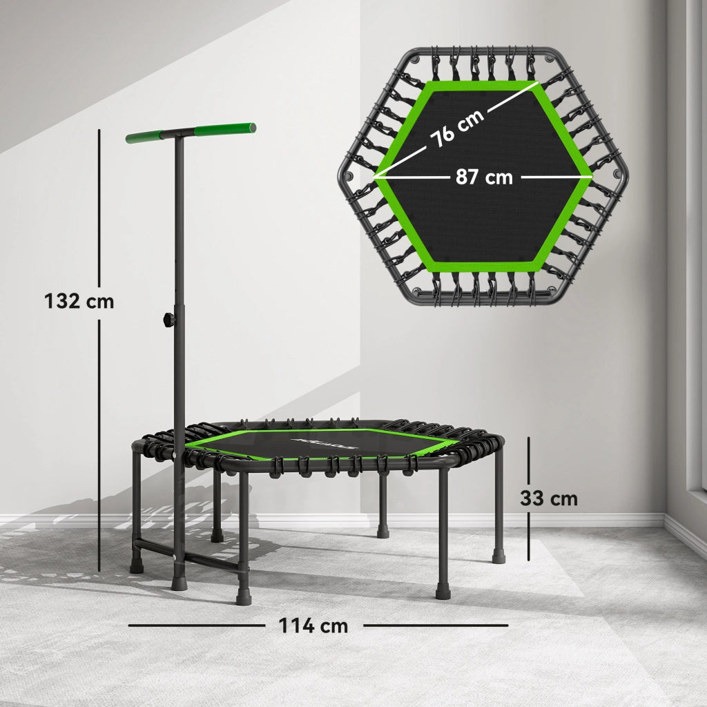Trampolino da Giardino 114x114x132 cm ¨C zephmum ¨C Verde e Nero