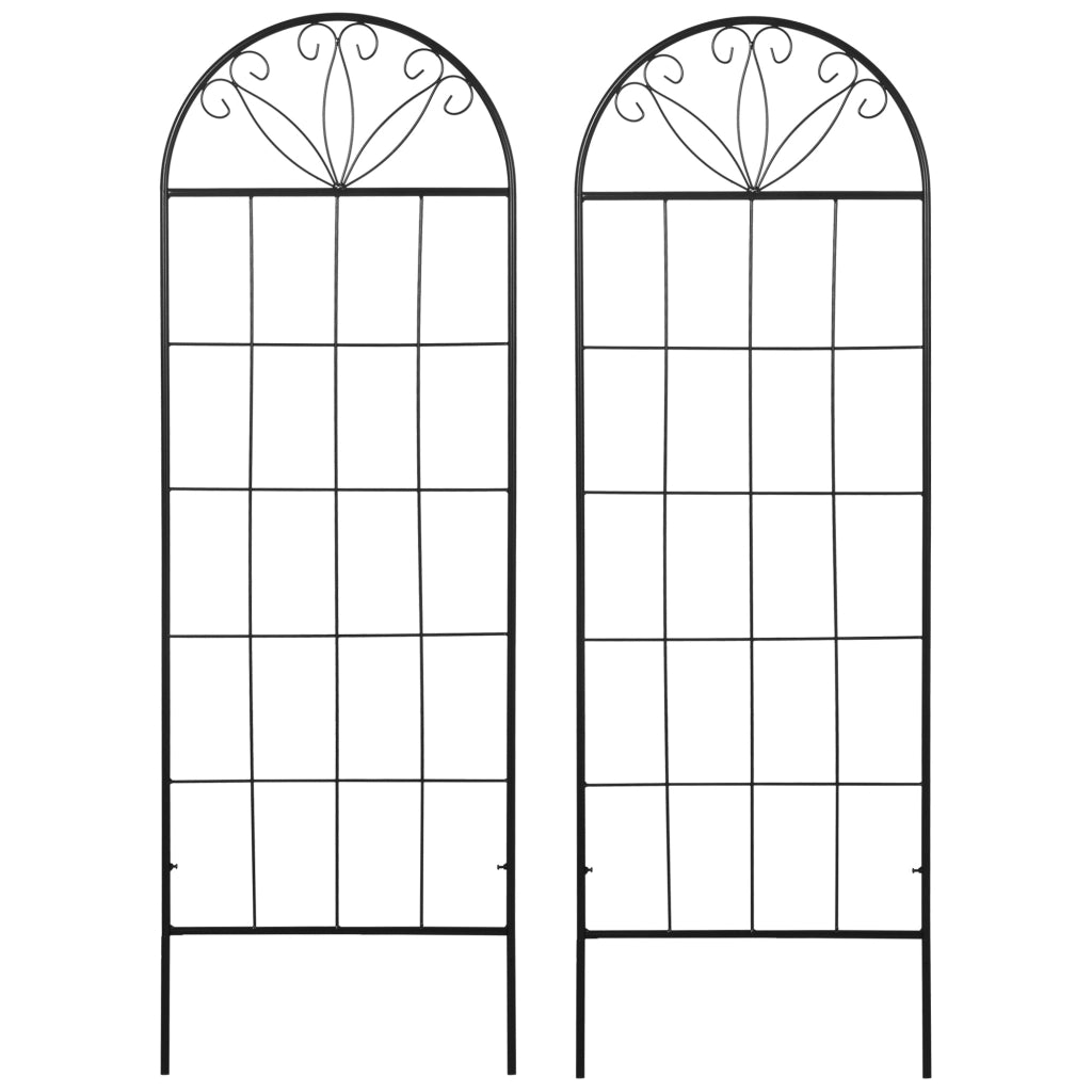 Griglia per piante rampicanti 2 pezzi ¨C zephmum ¨C 51x152 cm nero metallo