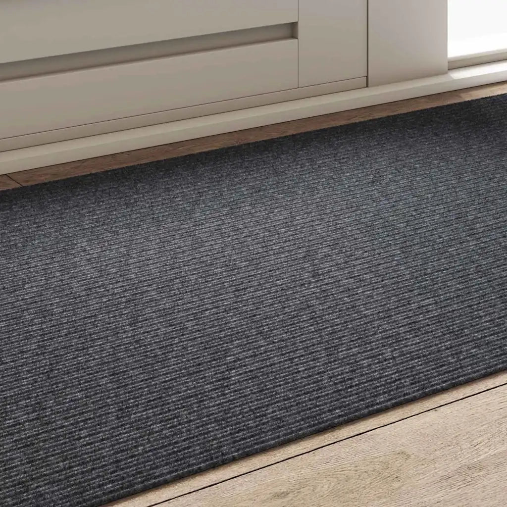 Runner in Moquette Grigio 80 x 150 cm Tessuto