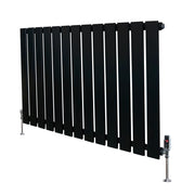 Radiatore Orizzontale 600 x 910 mm con Valvole TRV Nero