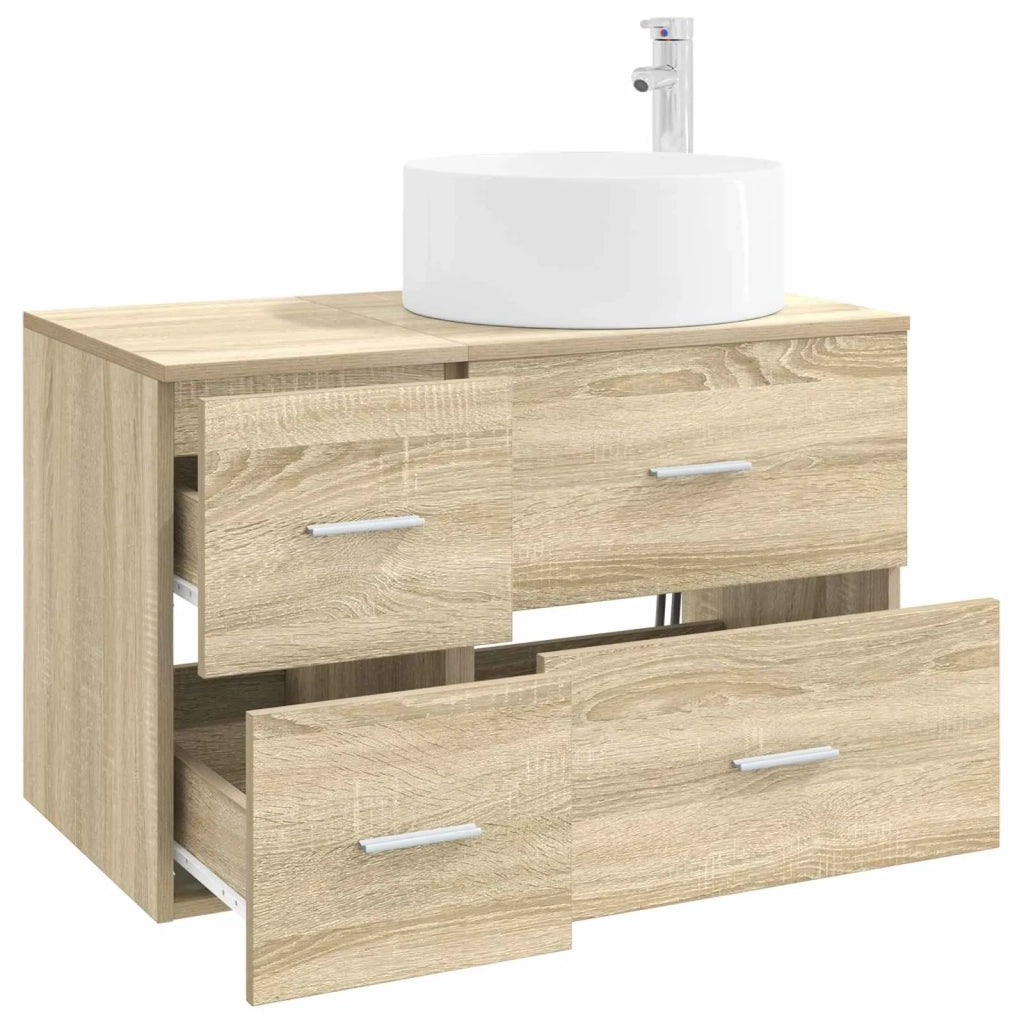 Set di mobili per il bagno 2 pz Rovere Sonoma 3404010