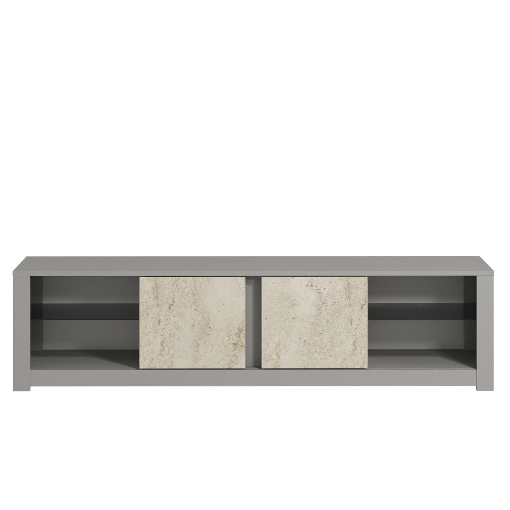 Porta TV in legno "Aydos" 180 x 35 x 45 cm - Grigio