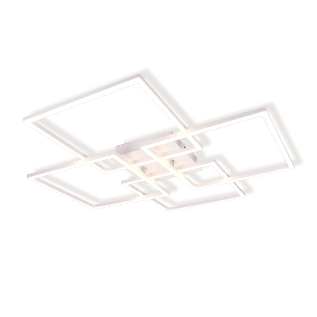 ZMH Lampada da soffitto plafoniera LED moderna 32W cornici rettangolari per soggiorno camera letto