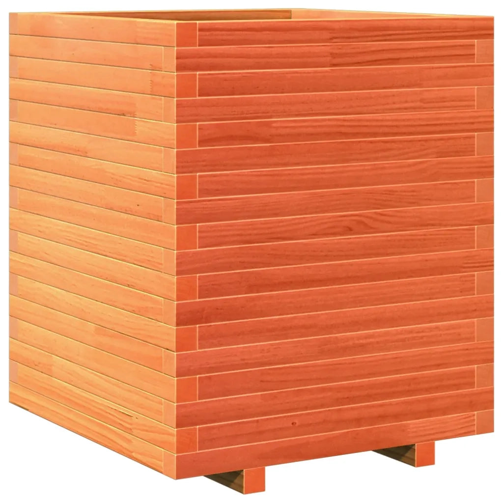 Fioriera Giardino Marrone Cera 60x60x72 cm Legno Massello Pino 3282616