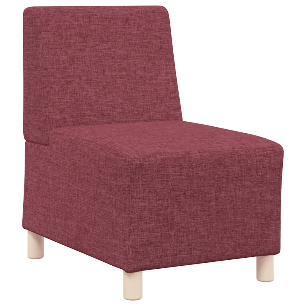 vidaXL Divano componibile senza braccioli rosso vino 55 cm in tessuto