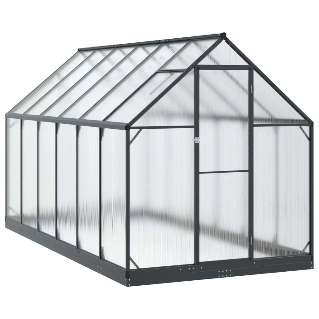Serra da Giardino con porta Antracite 183,5 x 363,5 x 207 cm