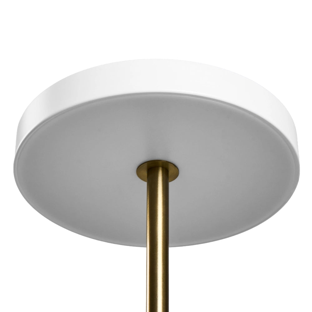 Lampada da terra a LED con base in metallo con dimmer bianca in stile moderno