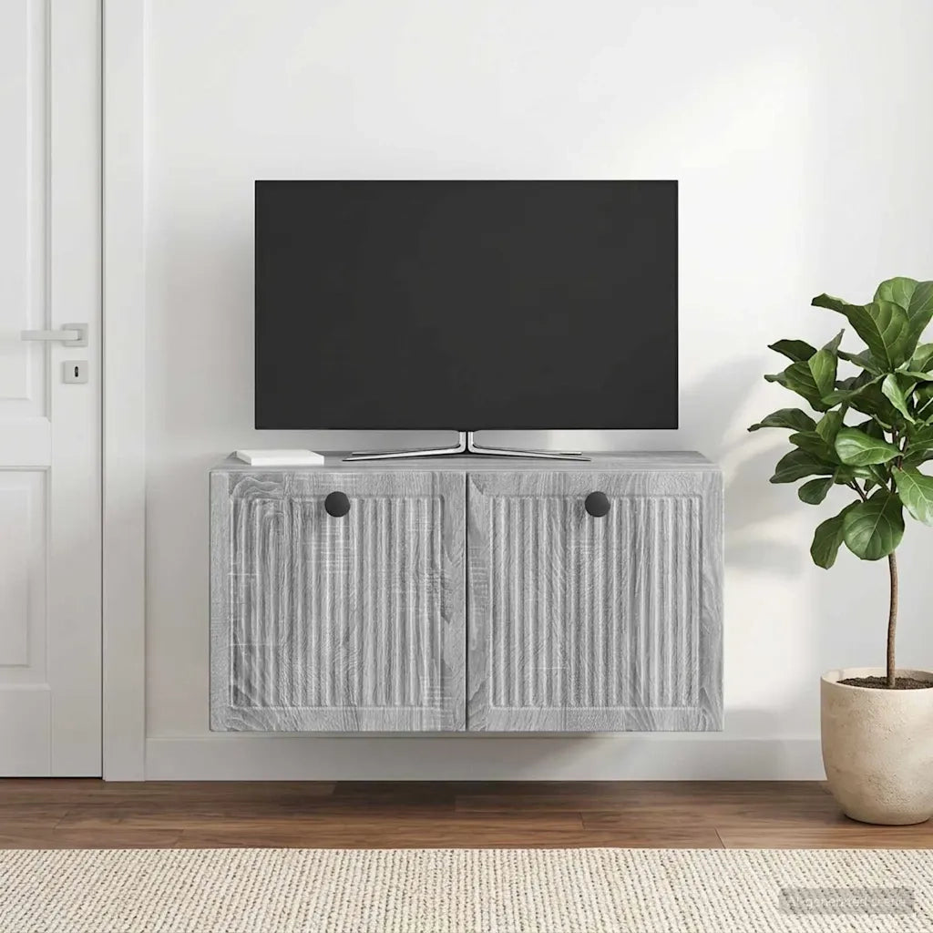 Mobile Porta TV da Muro Grigio Sonoma 59,5 x 31 x 30 cm 898031