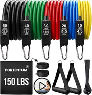 Resistenze elastiche per yoga, ginnastica, Crossfit, Pilates, elastici per allenamento a casa, con singolo e maniglia.