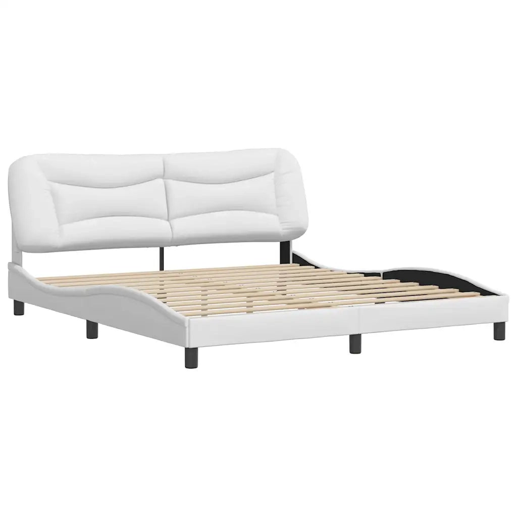 Giroletto con Testiera Bianco 180x200 cm in Similpellecod mxl 114650