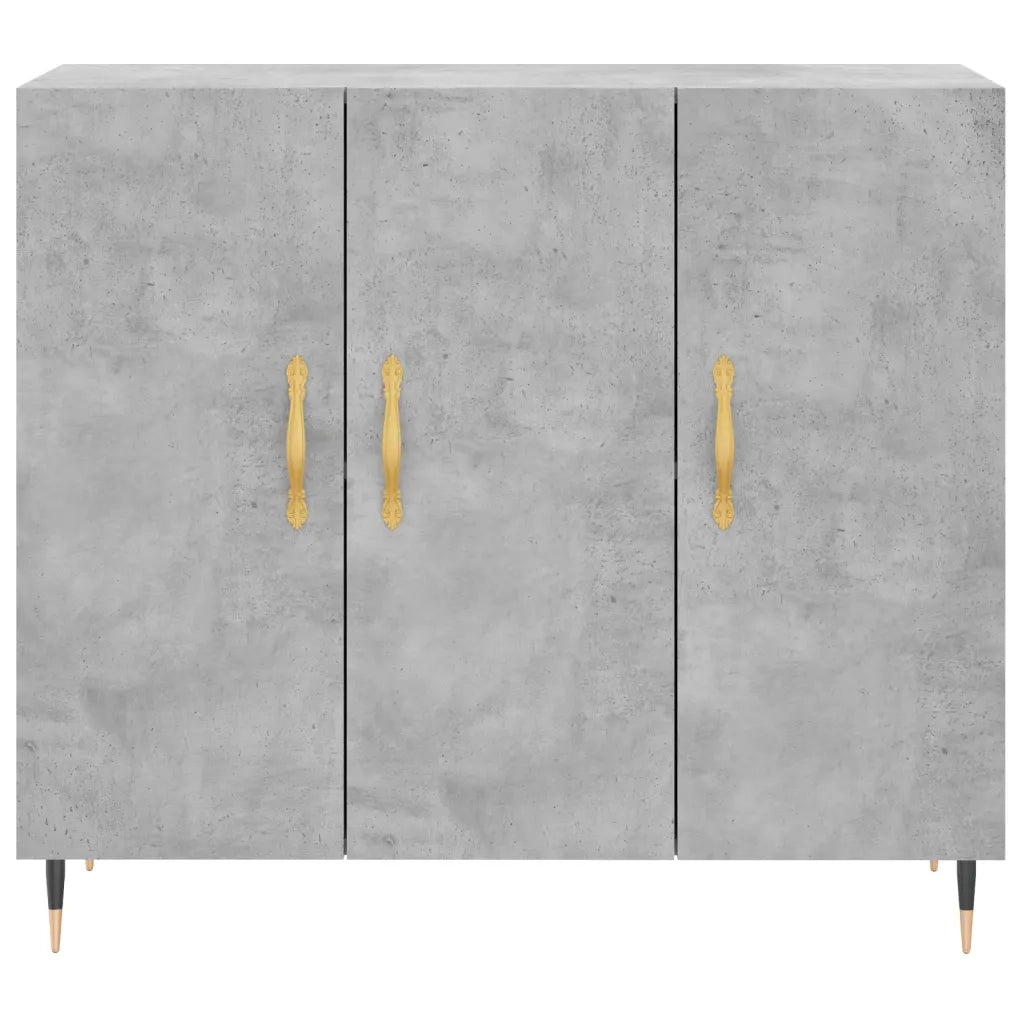 Credenza | Madia | Buffet da pranzo | Armadio da pranzo Grigio Cemento 90x34x80 cm in Legno Multistrato