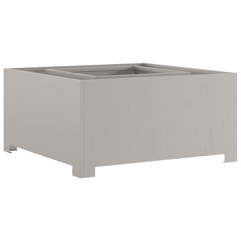 Focolare Quadrato 80x80x40 cm in Acciaio Invecchiato