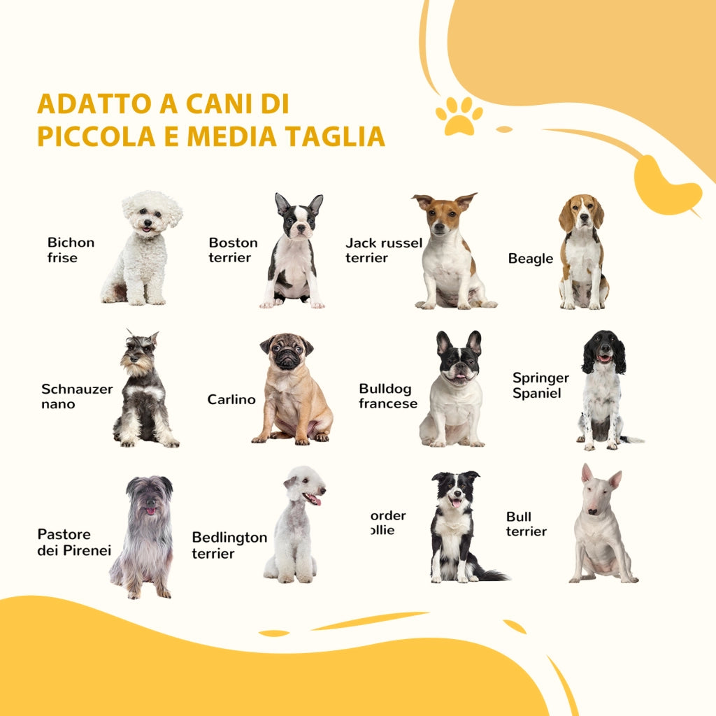 Easycomfort Cancellino per Cani Taglia Piccola e Media in Legno di Pino, Cancelletto Estensibile a 2 Pannelli, 60.5-102x73 cm