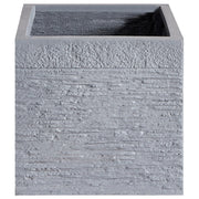 Vaso per piante fioriera in fibra bianca solida quadrata 30 x 28 cm resistente ai raggi UV
