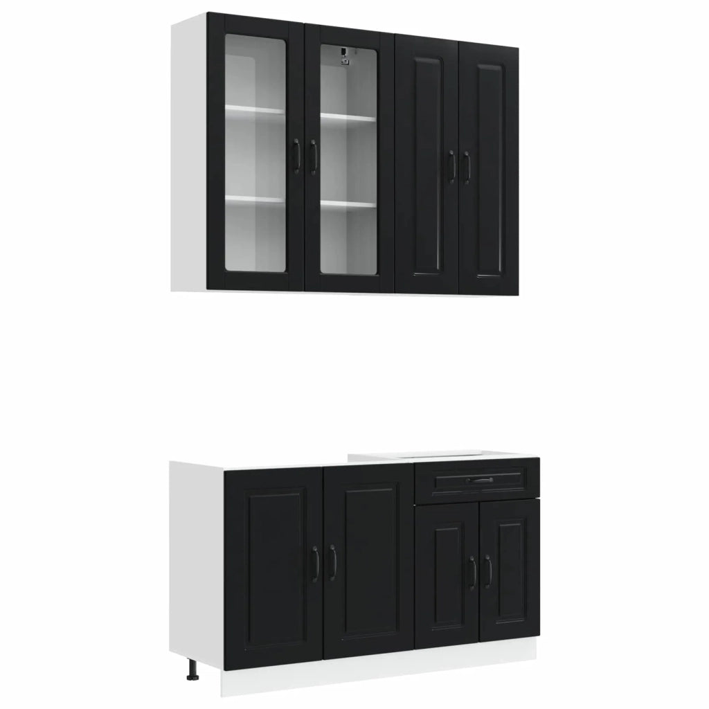 Unità Cucina KALMAR 4 pcs Nero Legno ingegnerizzato 3438306