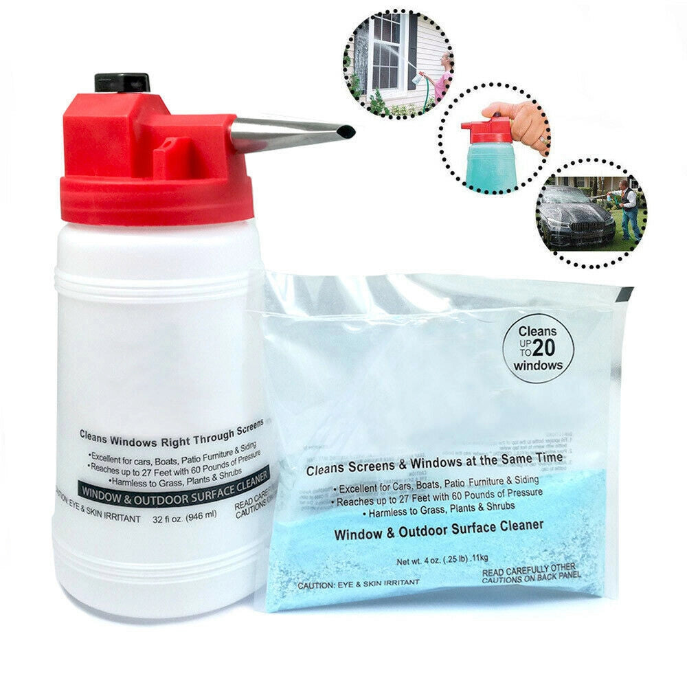 Trade Shop - Contenitore Detergente Per Pulizia Vetri Pompa Pulisci Finestre Cristal Full -