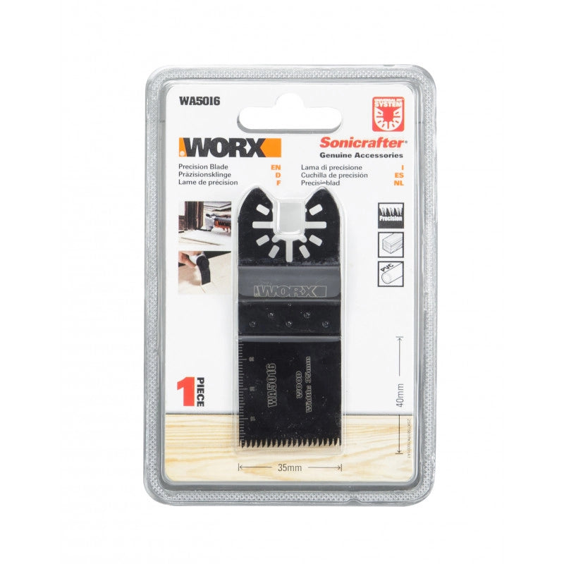 Lama di precisione WA5016 65 mm per utensile multifunzione taglio legno plastica cartongesso per Sonicrafter - Worx