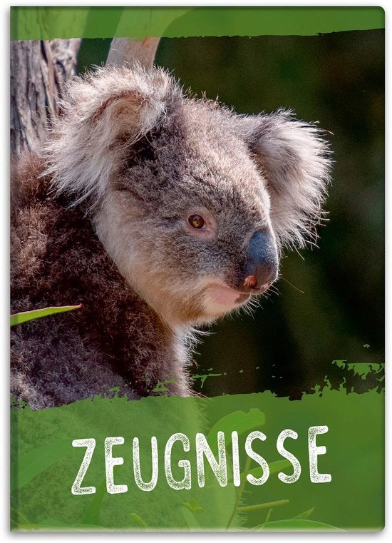 Certificati map con tema DIN A4 per documenti di certificazione - per bambini, adolescenti, studenti, ragazze (Koala)