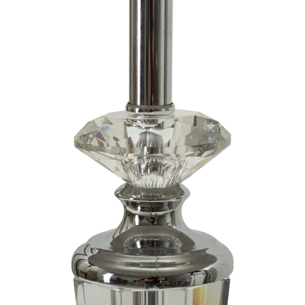 Lampada da Tavolo VKH155, Argento, Metallo, 30x30x56 cm