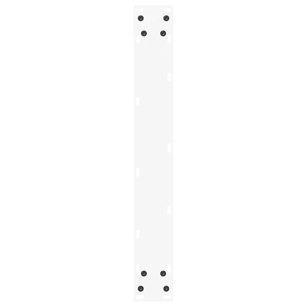Set di 2 gambe per tavolo da pranzo a forma di U 60 x 73 cm con piedini regolabili design moderno acciaio bianco 02_0057421