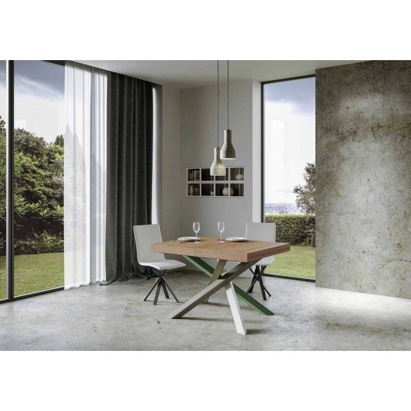 Tavolo allungabile 120/380x90 cm Volantis telaio Multicolore 4/A - Quercia Natura