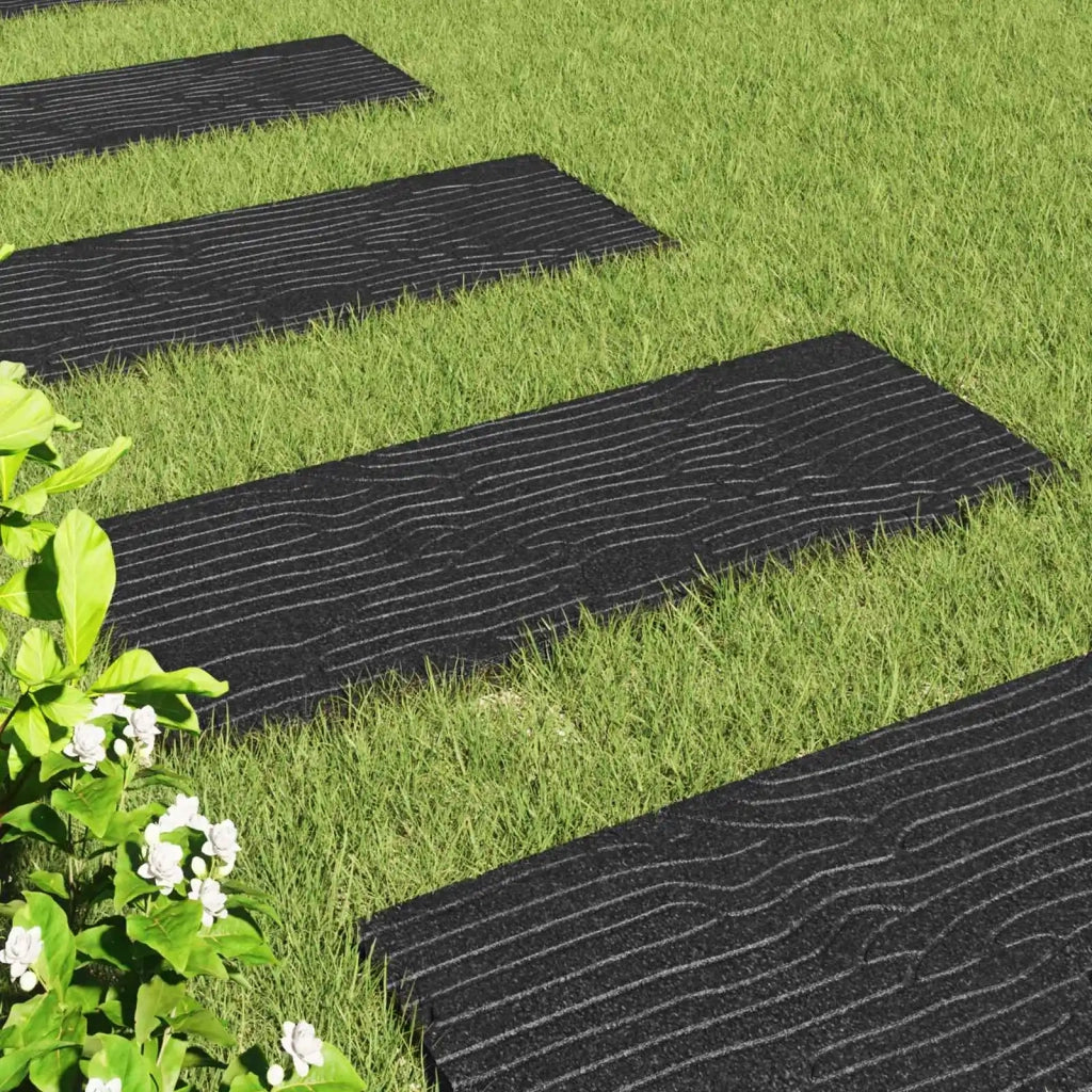 Pietra da Passo 6 pcs Nero 60,5 x 25 x 2 cm Gomma