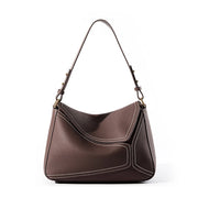 Borse a tracolla in vera pelle, eleganti borse a spalla Hobo viola